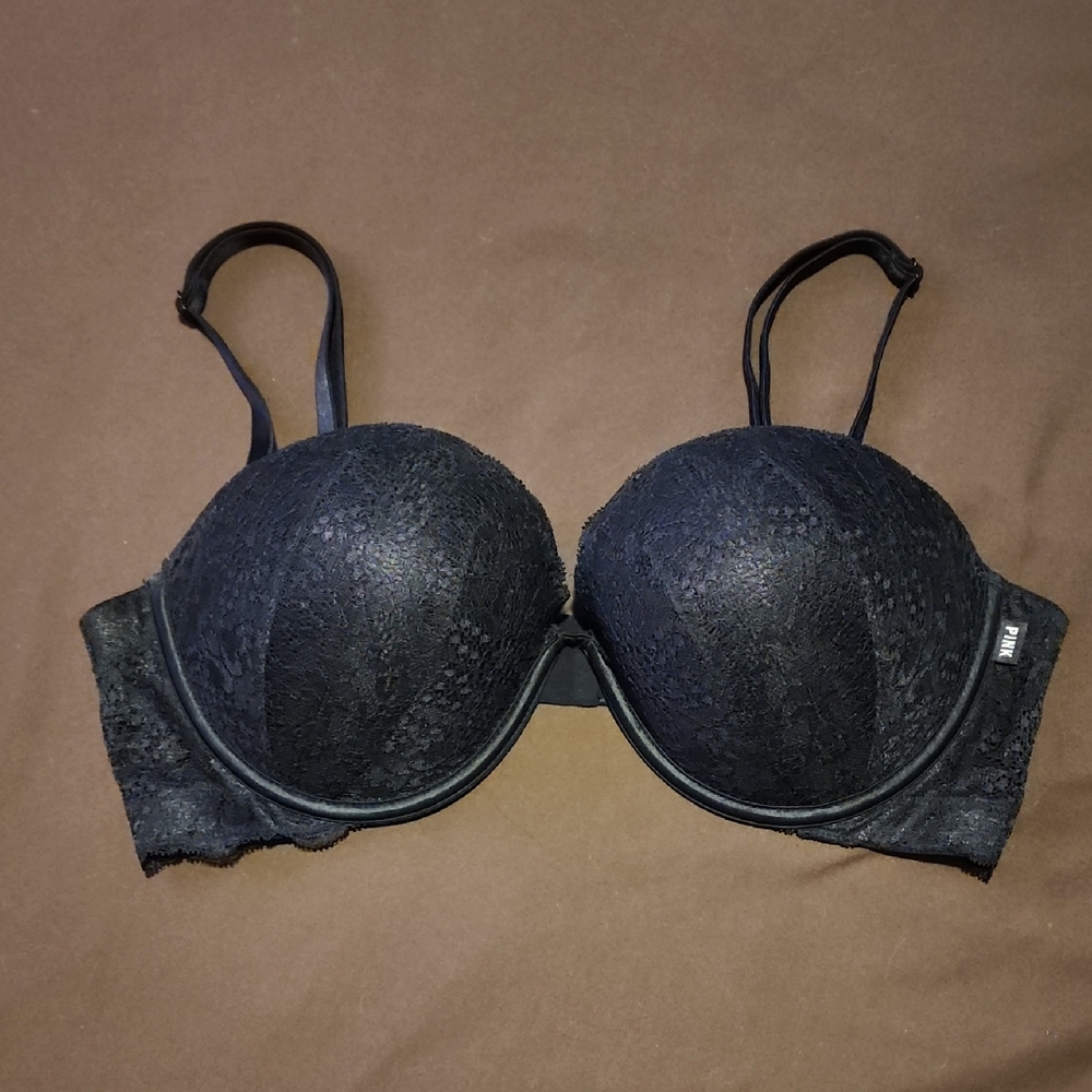 Elegant Black Lace Bra Victorias Secret 36C Multiway